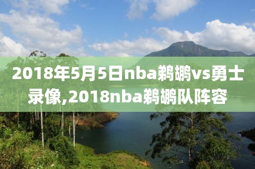 2018年5月5日nba鹈鹕vs勇士录像,2018nba鹈鹕队阵容