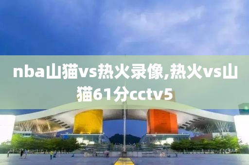 nba山猫vs热火录像,热火vs山猫61分cctv5